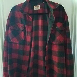 Fleece red and black flannel